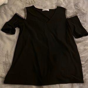 Women’s Black Cold Shoulder Dress Too